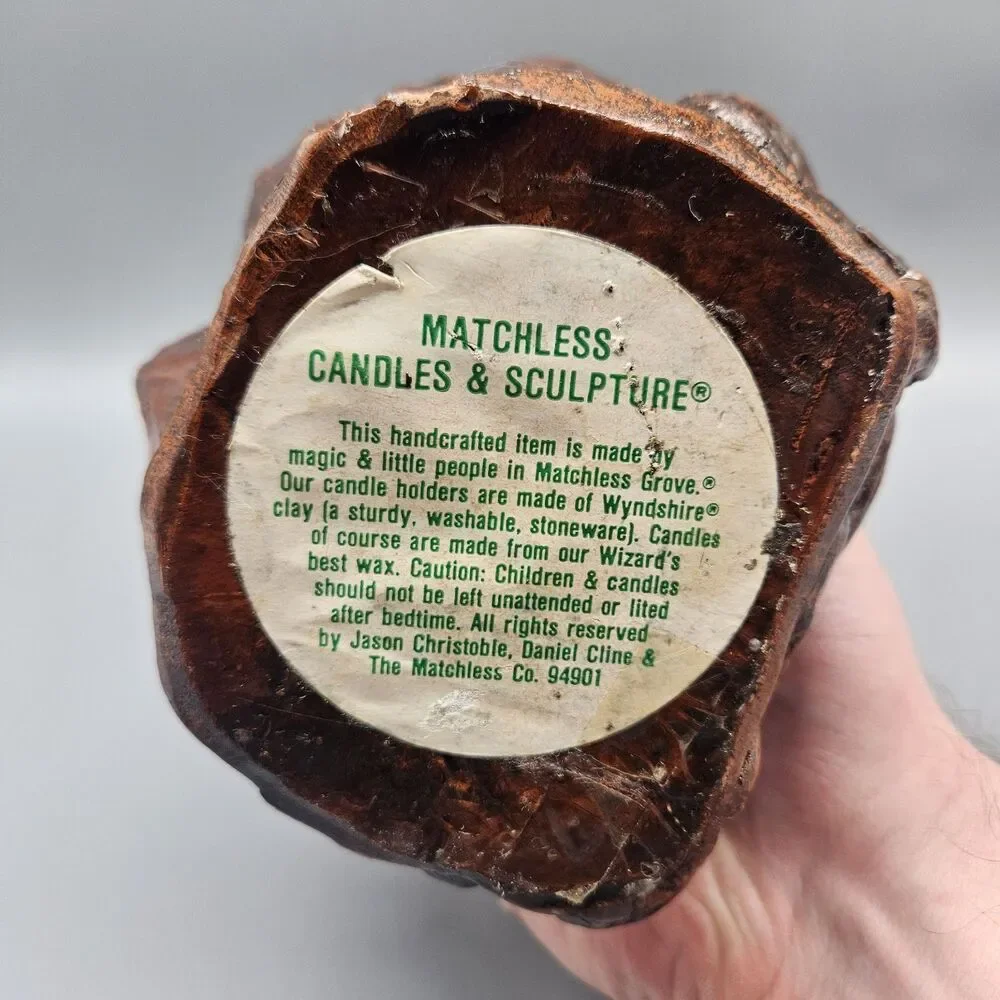 Vtg ‘79 Jason Christoble Matchless Grove Candle Holder Clay Sculpture Warlock